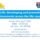 Health for Life: how can health literacy be developed through the life course